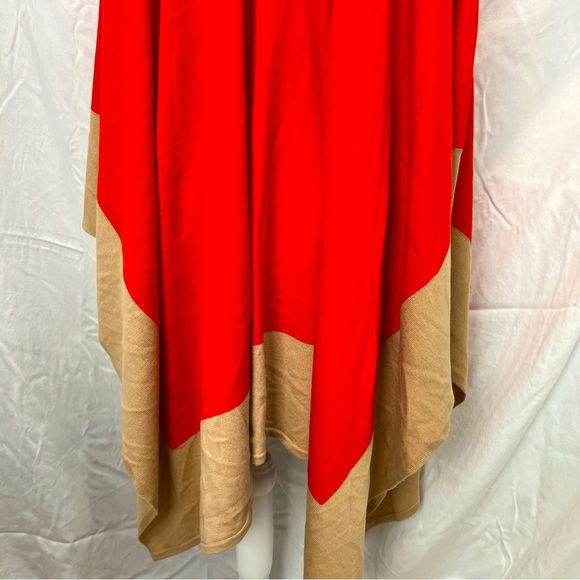 Lauren Ralph Lauren orange and tan cape. - Picture 6 of 8